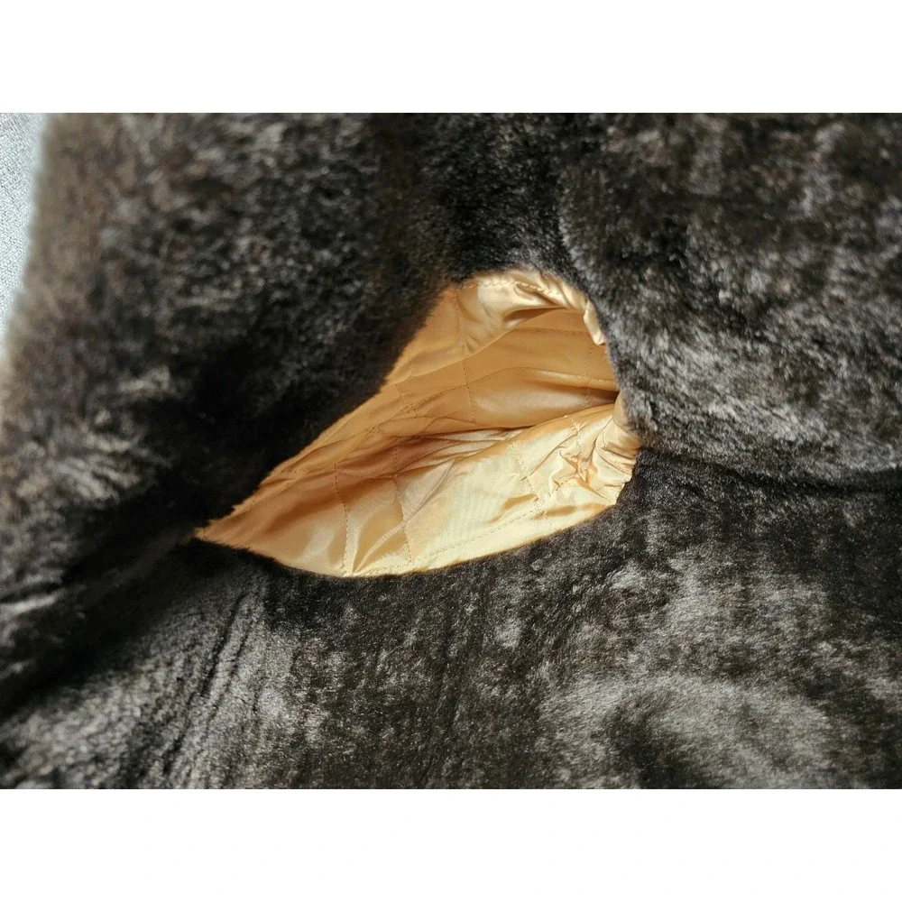 VINTAGE Robert Lewis Jacket Mens 38 Brown Suede Faux Fur Bomber Shearling